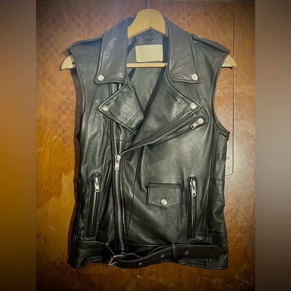 FINAL PRICE! Deadwood Leather Vest collaboration w/ Sisters of the Black Moon